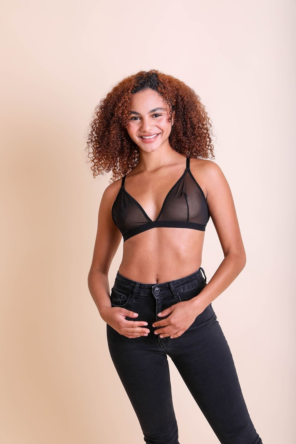 Sheer mesh bralette from Periwinkle Aether&