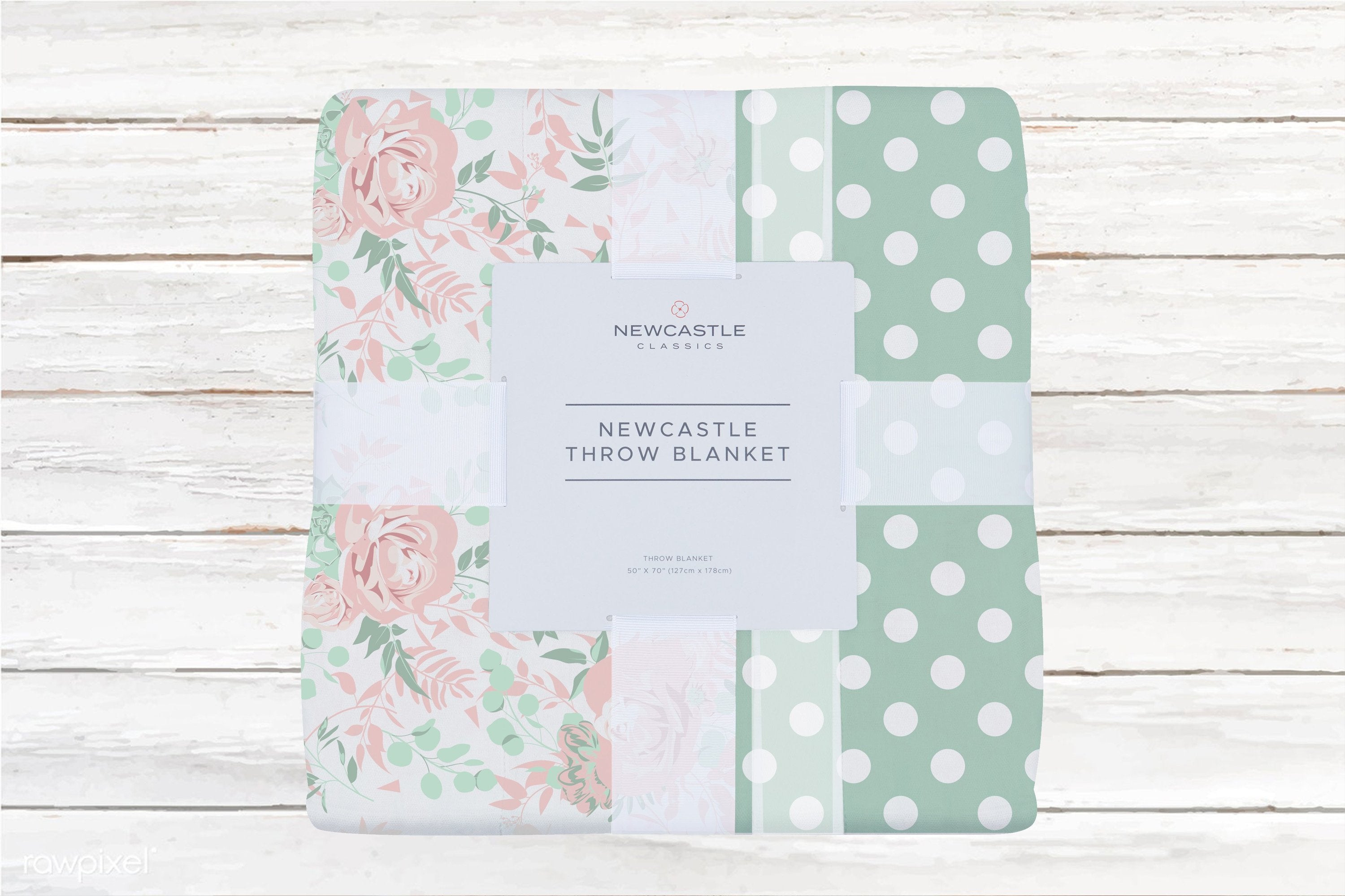 Kids and babies cotton muslin throw blanket featuring desert rose and jade polka dots by Lavender Charlie.