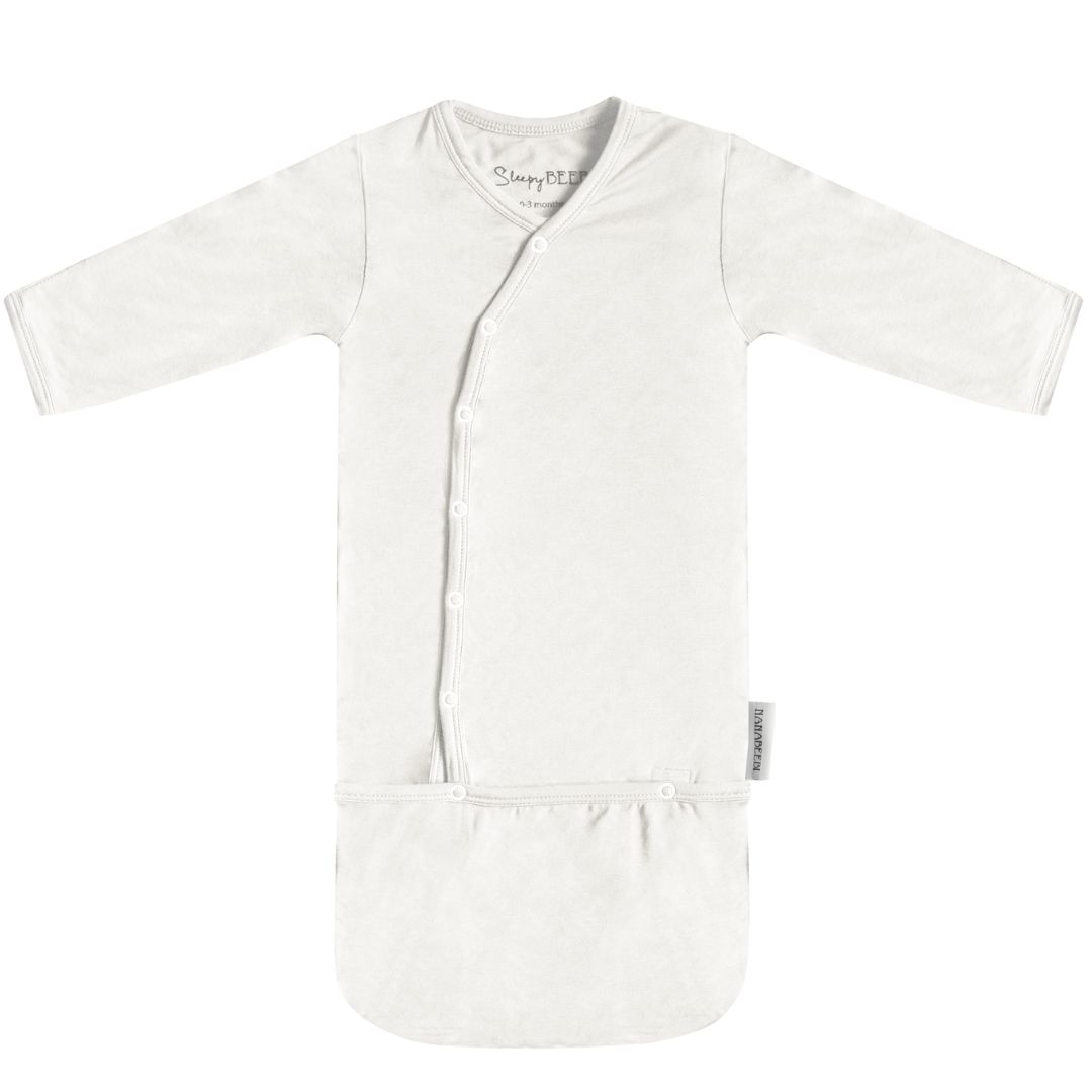 SleepyBeebi onesie with matching footmuff for babies, made by Ochre Athena, designed for cozy parenthood and baby comfort.