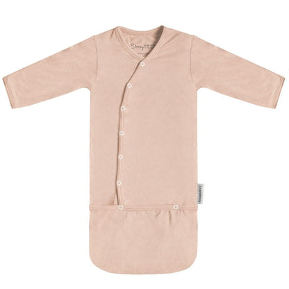 Ochre Athena SleepyBeebi onesie with trappelzak for baby Nanabeebi, soft fabric, cozy sleepwear and sleep sack combination.