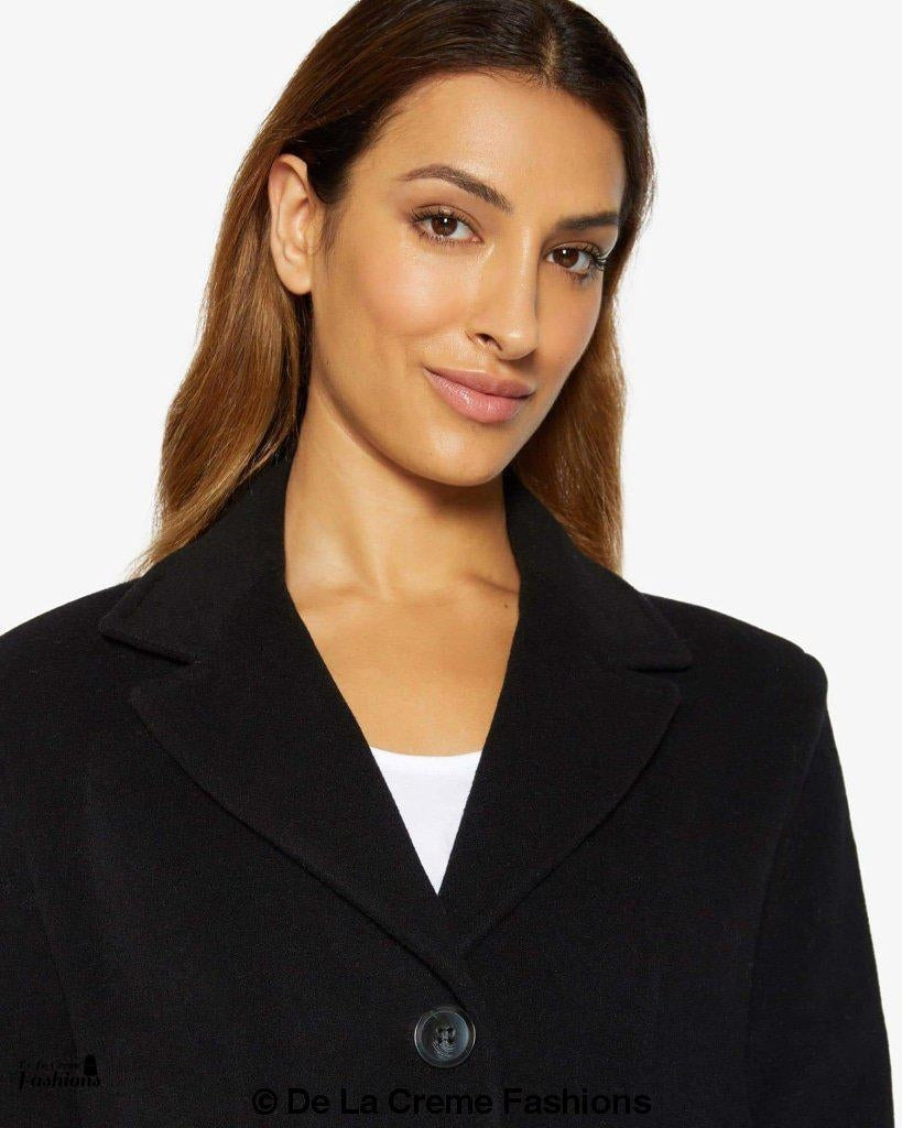 Rose Eleusis slim fit wool blend longline maxi coat, tailored jacket with a sleek design and full-length silhouette.
