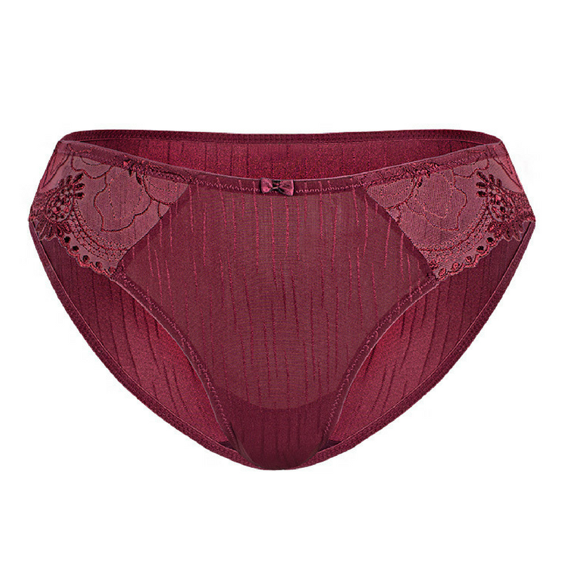 Lime Lucy Sassa Miracle Lacy Bikini Panty in soft lace with delicate trim, shown on a neutral background.
