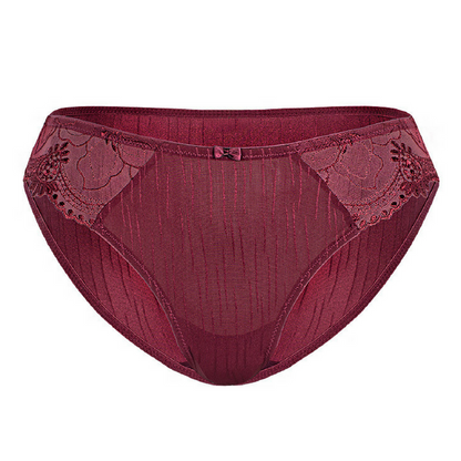 Lime Lucy Sassa Miracle Lacy Bikini Panty in soft lace with delicate trim, shown on a neutral background.