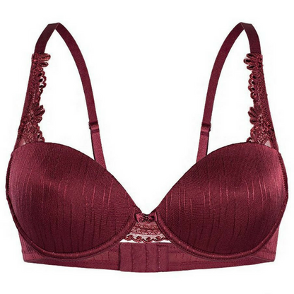 Lime Lucy Sassa Miracle molded cup padded plunge bra in black with smooth cups and adjustable straps.