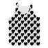 Small Hearts Classic sublimation adult tank top by Sky Felix, featuring a vibrant small heart pattern on a lightweight T-shirt.