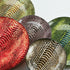 Set of four White Zeus snakeskin 6-inch canapé plates with a stylish snakeskin pattern for elegant home and garden serving.