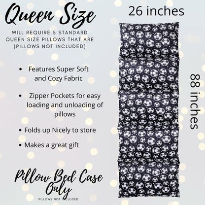 Amaranth Thistle soccer pillow bed case designed as a novelty floor lounger, perfect for comfortable seating or gift use.