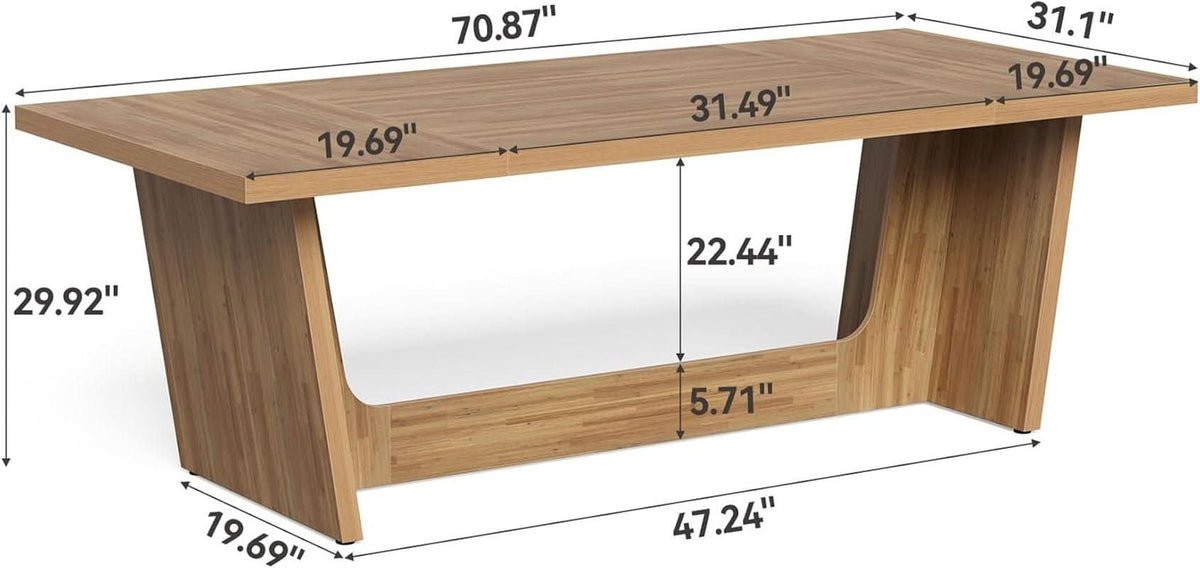 Spacious Wooden Executive Desk for Home Office Use