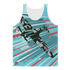 Sky Felix Spitfire Classic Sublimation Adult Tank Top, front view showing vibrant design on lightweight T-shirt.