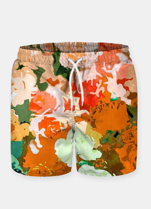 Sky Felix spring flower shorts T-shirt with vibrant floral design, casual fit, and colorful spring-inspired pattern.