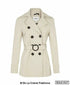 Rose Eleusis spring/summer double-breasted short coat in stone, lightweight jacket with classic design and tailored fit.