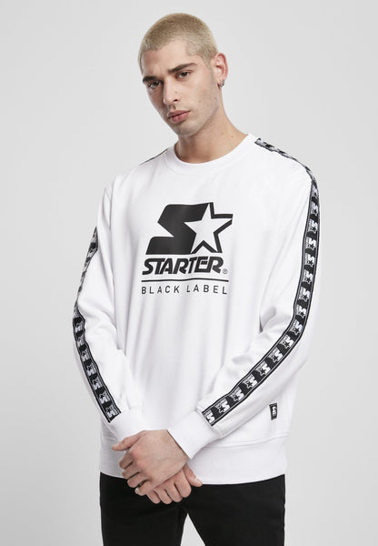 Callisto Starter Logo Taped Crewneck sweatshirt featuring a logo tape detail on the neckline and a comfortable fit.