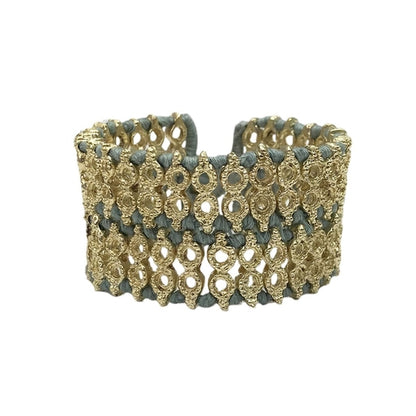 Ariel Riya cuff bracelet featuring a bold, stylish design with intricate metalwork, perfect for making a statement accessory.