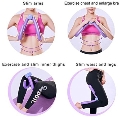 Yellow Pandora thigh and arm exercise muscle strengthening flexor equipment showing resistance bands and handles for workout use.