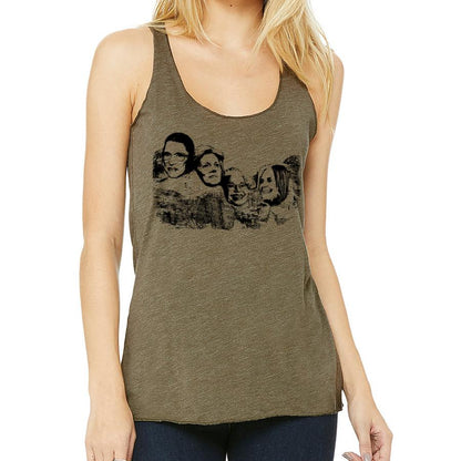 Olive green Indigo Tiger Mt Nasty tank top displayed on a hanger, casual sleeveless t-shirt for men.