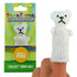 White Atalanta Teddy Bear Finger Puppet toy, featuring a soft white plush teddy bear suitable for children&