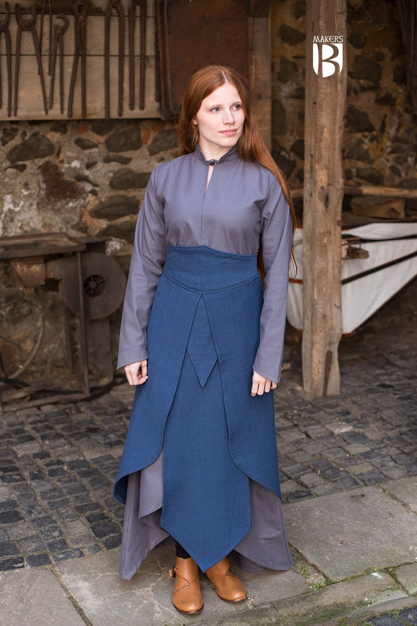 Azure Briseis Skirt Tharya Blue for festivals and parties, featuring vibrant blue fabric and stylish design.