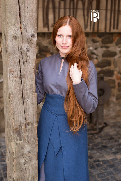 Azure Briseis Skirt Tharya Blue for festivals and parties, featuring vibrant blue fabric and stylish design.