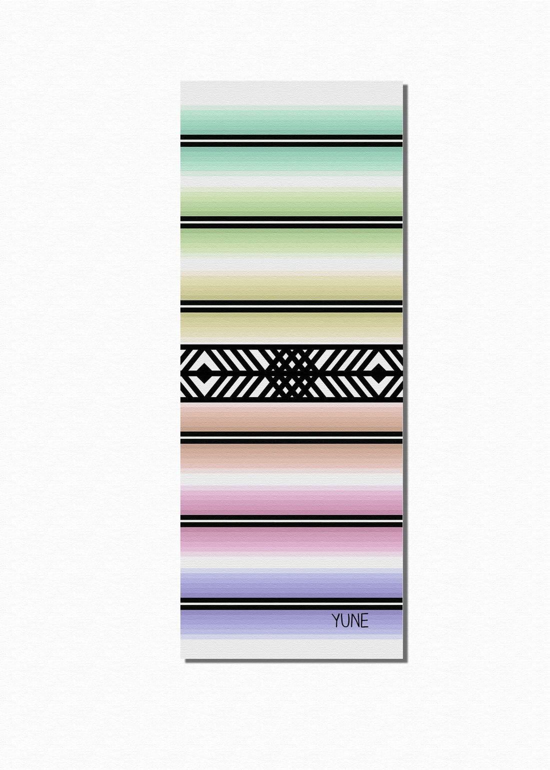 Rose Sooty yoga mat with 6mm thickness, striped design, non-slip surface, eco-friendly material, suitable for exercise and fitness.