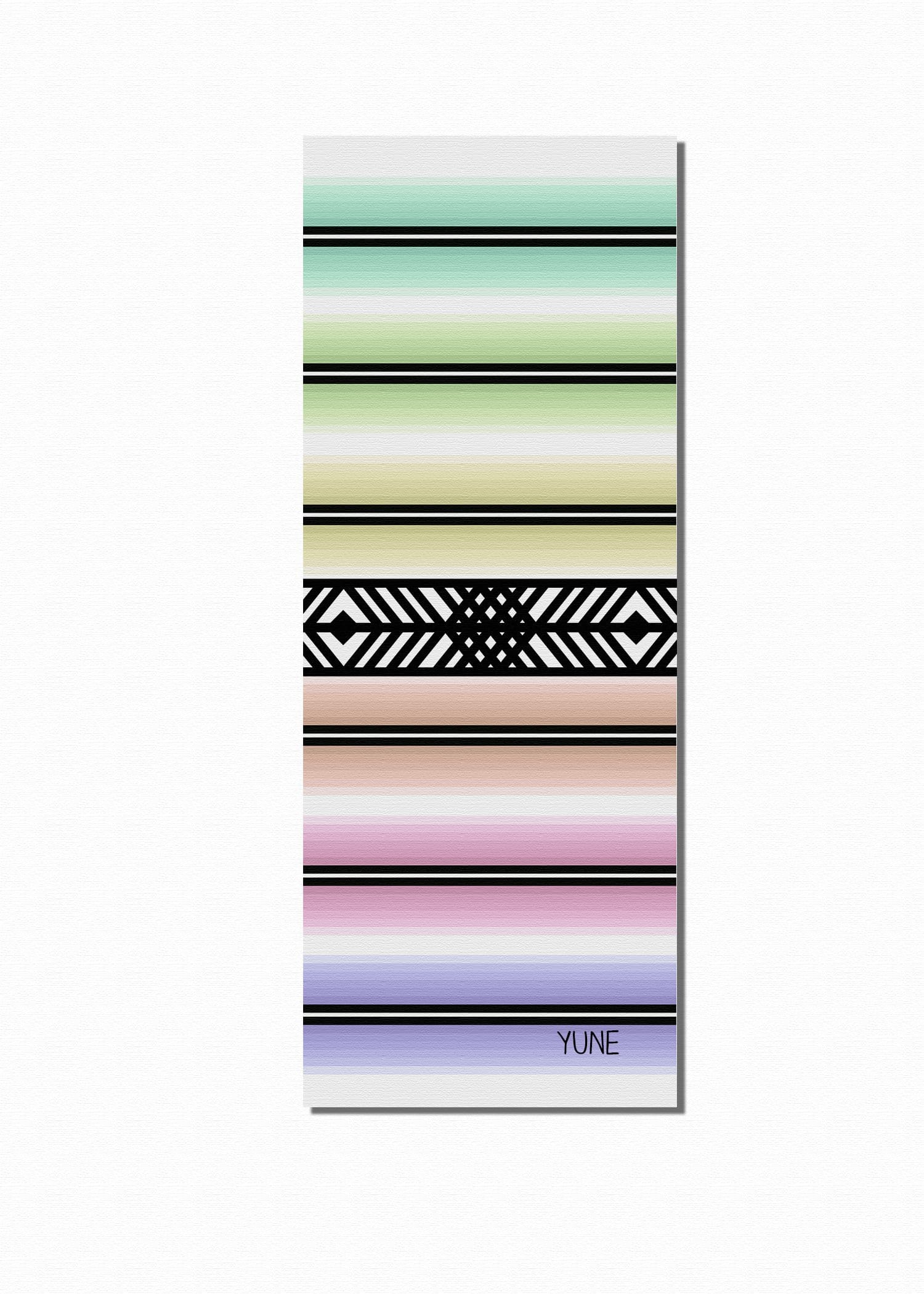 Rose Sooty yoga mat with 6mm thickness, striped design, non-slip surface, eco-friendly material, suitable for exercise and fitness.