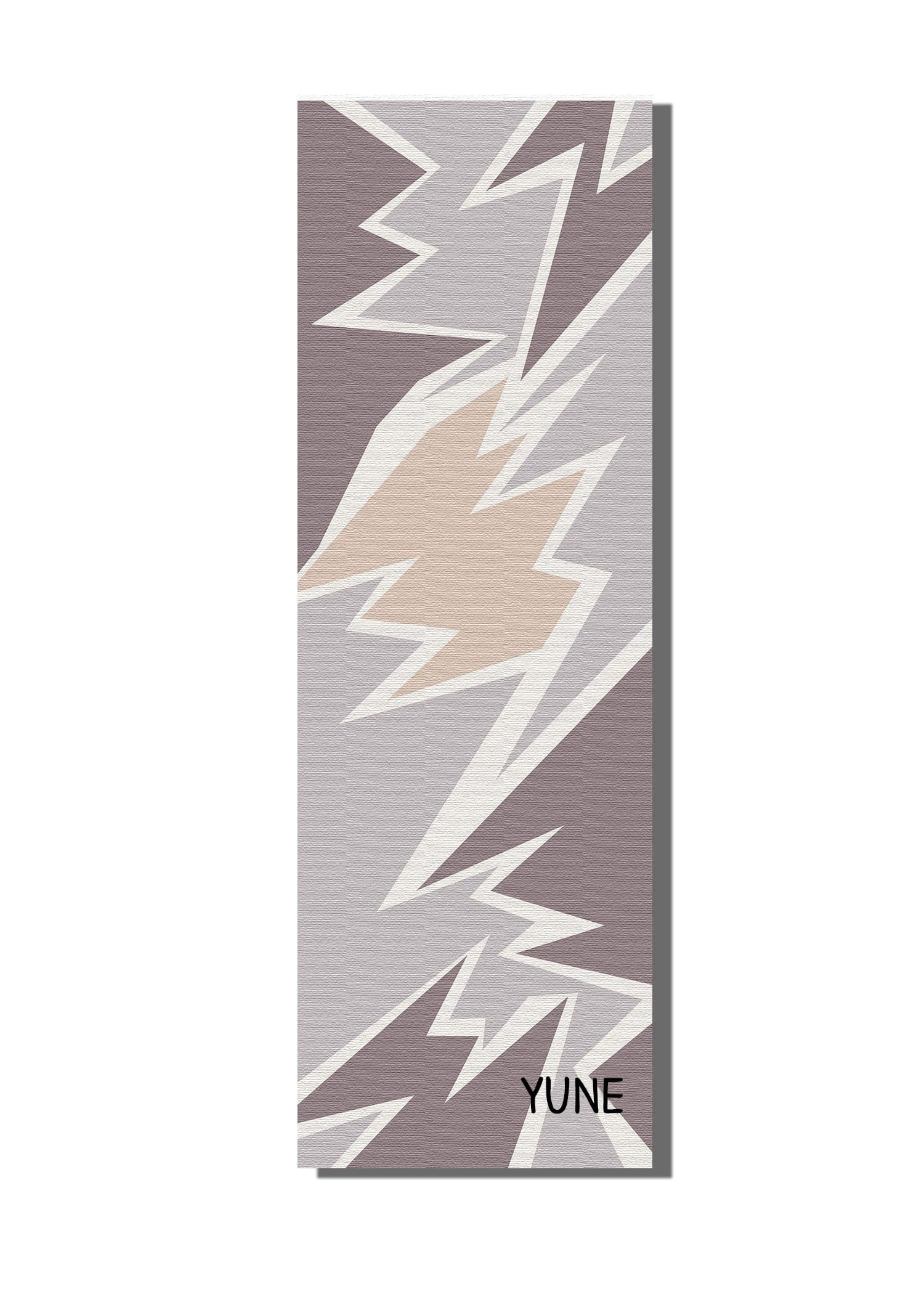 Grey Yune Yoga Mat by Rose Sooty, 6mm thick, non-slip, eco-friendly yoga mat with textured surface for stability.
