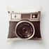Scorpius camera cushion pillow featuring soft textile fabric and a comfortable, supportive design for photography enthusiasts.
