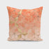Soft peach gradient cubes cushion by Scorpius, plush textile pillow with geometric cube pattern and cozy appearance.