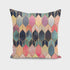 Decorative stained glass cushion by Scorpius featuring vibrant, colorful glass-inspired textile design for accent decor.