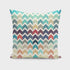 Scorpius Watercolor Chevron Pattern II cushion with soft fabric and vibrant watercolor chevron design on a decorative throw pillow.