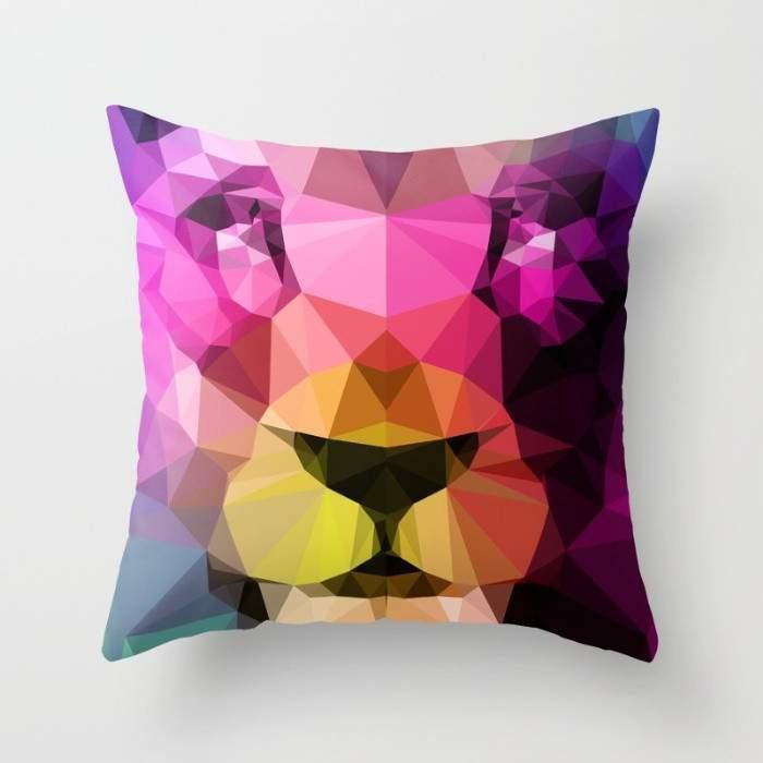 Scorpius Wild Neon Cushion featuring vibrant neon colors and bold patterns, perfect for modern living room or bedroom decor.