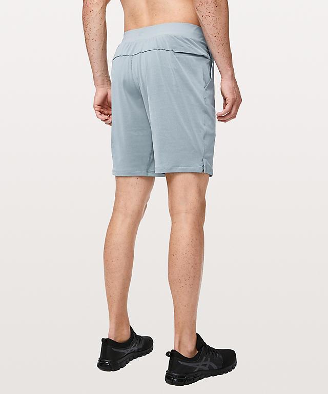 Sky Felix Skyblue 9-inch mesh shorts, casual T-shirt style with breathable mesh fabric, shown on a model.