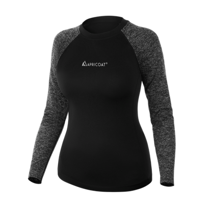 Women’s Rose Hemera thermal activewear shirt, close-up of soft, insulated fabric for warmth and comfort during outdoor activities.