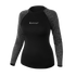 Women’s Rose Hemera thermal activewear shirt, close-up of soft, insulated fabric for warmth and comfort during outdoor activities.