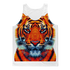 Colorful tiger animal design on Sky Felix sublimation adult tank top, featuring vibrant tiger and animal illustrations.