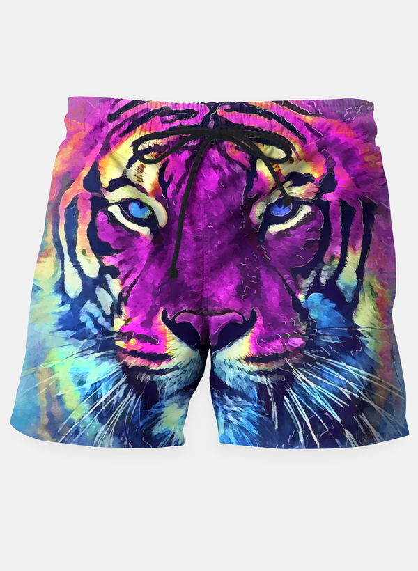 Sky Felix Tiger Szorty kąpielowe swim shorts featuring tiger print design, perfect for beach or poolside wear.