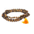 Alabaster Tiger Eye prayer mala beads with 108 beads, featuring natural tiger eye stones on a religious prayer bead string.