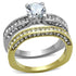 Turquoise Tiger TK1284 two-tone IP gold stainless steel ring with a sleek, modern design featuring gold and silver finishes.