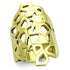 Turquoise Tiger TK1446 stainless steel ring with IP gold ion plating, simple band design without stones, jewelry and watch accessory
