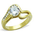 Turquoise Tiger TK1702 two-tone IP gold stainless steel ring with sleek design and polished finish.