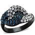 Turquoise Tiger TK1833 IP black stainless steel ring with ion plating, showcasing a sleek and modern design.