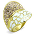 Turquoise Tiger TK1851 stainless steel ring with gold-ion plating, featuring a sleek, polished design suitable for everyday wear.