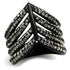 Turquoise Tiger TK2097 IP black ion-plated stainless steel ring with sleek, modern design and polished finish.