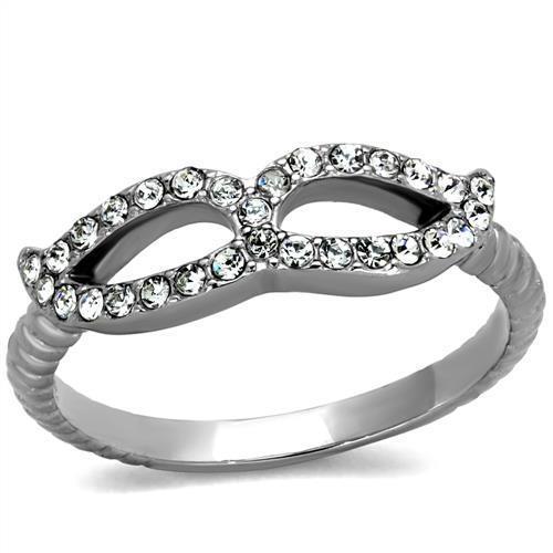 Turquoise Tiger TK2122 high polished stainless steel ring with a sleek, shiny finish, showcasing a modern jewelry design.