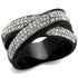 Turquoise Tiger TK2278 two-tone IP black stainless steel ring with sleek design and polished finish.