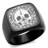 Black ion plating stainless steel ring with a sleek finish, designed by Turquoise Tiger.