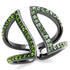 Stainless steel IP Light Black ring from Turquoise Tiger, featuring a sleek, modern design with a smooth finish.