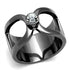 Stainless steel ring from Turquoise Tiger, model TK2897 IP Light Black IP Gun finish, showcasing a sleek, modern design.