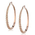Turquoise Tiger TK3068 rose gold stainless steel earrings with sleek, minimalist design and ion plating finish.