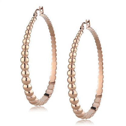 Turquoise Tiger TK3068 rose gold ion-plated stainless steel earrings with a sleek, minimalist design for jewelry enthusiasts.