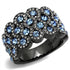 Stainless steel TK3111 IP Light Black ring by Turquoise Tiger, featuring a sleek, modern design with smooth finish.